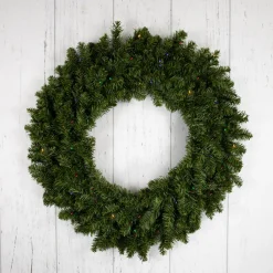 Discount Pre-Lit Battery Operated Canadian Pine Christmas Wreath - 30