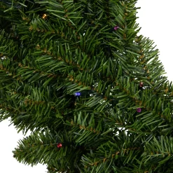 Discount Pre-Lit Battery Operated Canadian Pine Christmas Wreath - 30