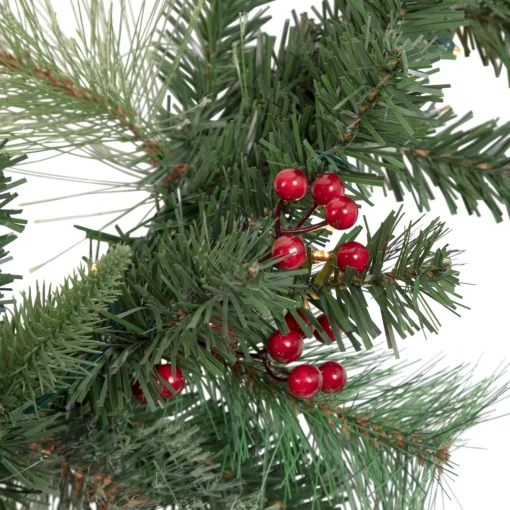Hot Pre-Lit Battery Operated Decorated Artificial Christmas Garland - 6' x 9" - LED Cool White Lights Pre Decorated