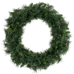 Discount Pre-Lit Battery Operated Norwich Pine Artificial Christmas Entryway Set - 5-Piece - Clear Lights Pre-Lit