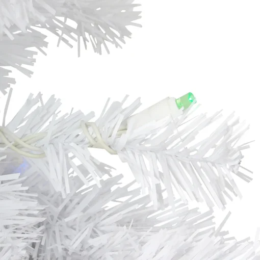 New Pre-Lit Battery Operated Snow White Christmas Wreath - 30" - Multicolor LED Lights Pre Lit