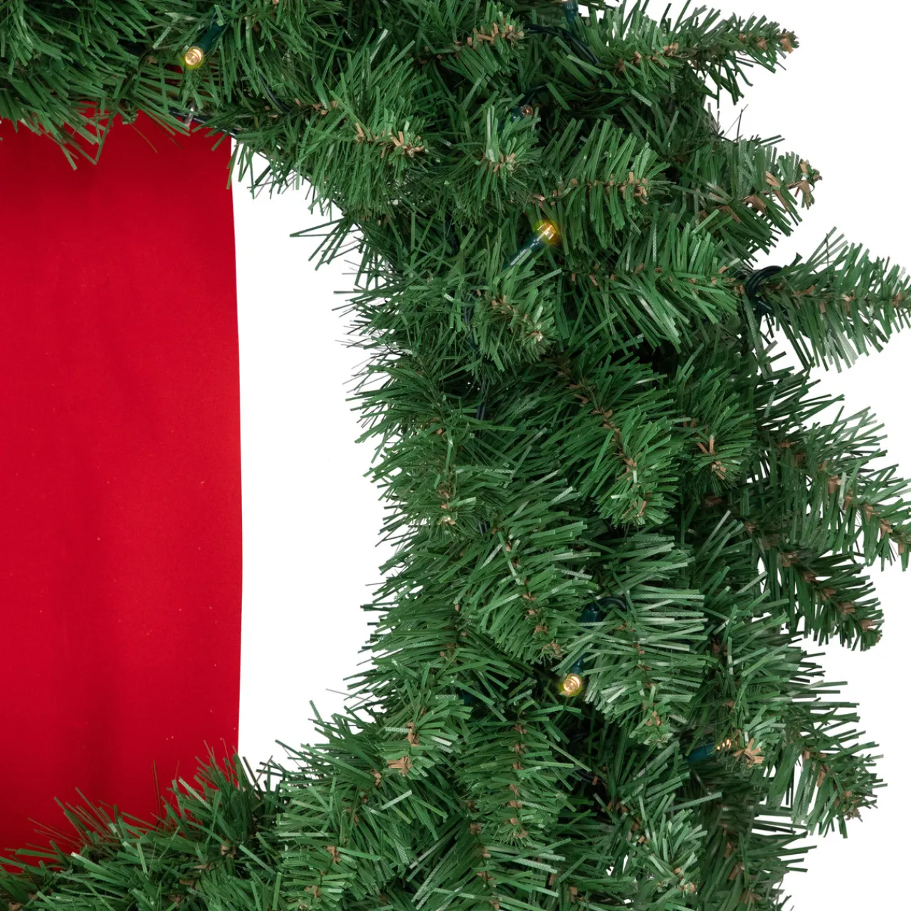 Clearance Pre-Lit Battery Operated Wreath Trio Christmas Decoration - 6.5' - Clear LED Lights Pre Lit