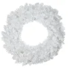 Hot Pre-Lit Battery Operated White Pine Christmas Wreath - 24" - LED Candlelight Lights Pre Lit