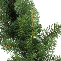 Sale Pre-Lit Buffalo Fir Christmas Commercial Garland - 50' x 8" - Warm White LED Lights Commercial