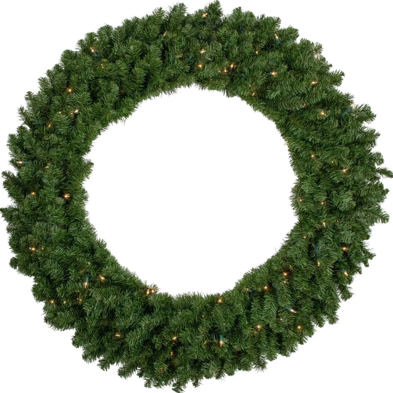 Hot Pre-Lit Canadian Pine Artificial Christmas Wreath - 48" - Clear Lights Pre Lit