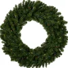 Clearance Pre-Lit Canadian Pine Artificial Christmas Wreath - 30" - Multi Lights Pre Lit
