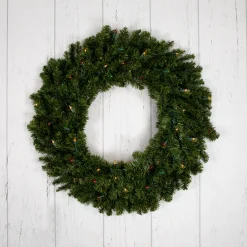 Clearance Pre-Lit Canadian Pine Artificial Christmas Wreath - 30