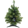 Hot Pre-Lit Canadian Pine Artificial Christmas Tree - 18" - LED Multicolor Lights Pre-Lit