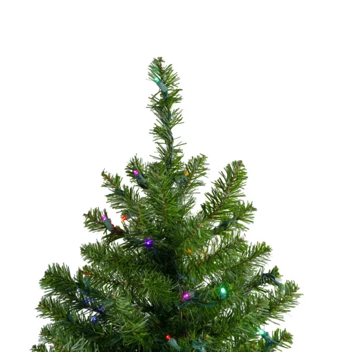Hot Pre-Lit Canadian Pine Artificial Christmas Tree - 18" - LED Multicolor Lights Pre-Lit