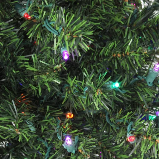 Hot Pre-Lit Canadian Pine Artificial Christmas Tree - 18" - LED Multicolor Lights Pre-Lit
