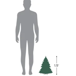 Hot Pre-Lit Canadian Pine Artificial Christmas Tree - 18