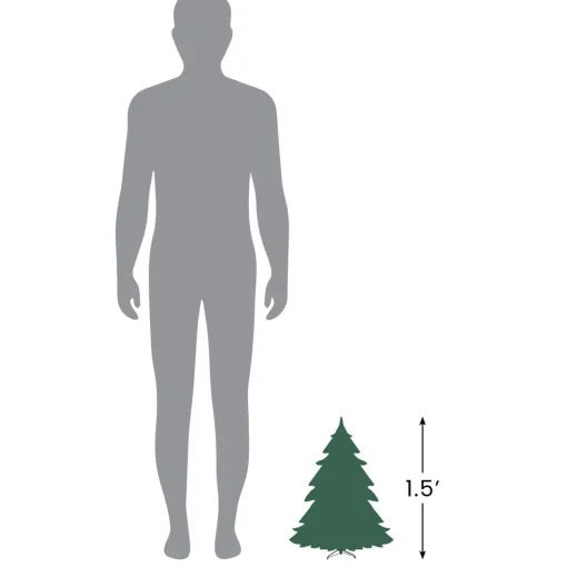 Hot Pre-Lit Canadian Pine Artificial Christmas Tree - 18" - LED Multicolor Lights Pre-Lit