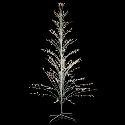 Hot Pre-Lit Cascade Twig Tree Outdoor Christmas Decoration - 4' - Clear Lights Twig & Birch
