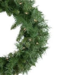 Best Pre-lit Chatham Pine Artificial Christmas Wreath, 24-Inch, Clear Lights Pre Lit