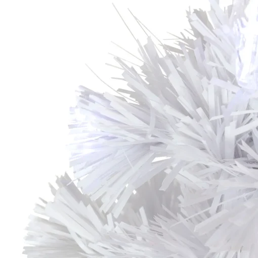 Pre-Lit Color Changing Fiber Optic Artificial Christmas Tree - 4' - White - Multicolor LED Lights Fiber Optic