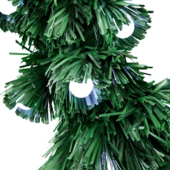 Online Pre-Lit Color Changing Fiber Optic Globe Lights Artificial Christmas Wreath, 12-Inch Pre Lit
