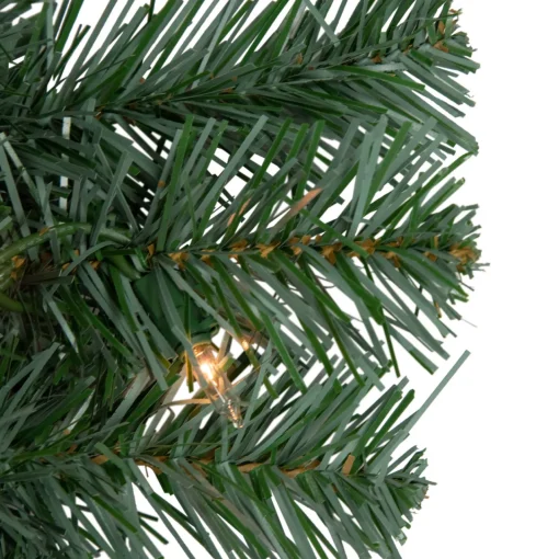 Clearance Pre-lit Colorado Blue Spruce Artificial Christmas Wreath, 24-Inch, Clear Lights Pre Lit