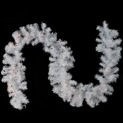 New Pre-Lit Crystal Spruce Artificial Christmas Garland - 9' x 12" - Clear AlwaysLit Lights Colorful