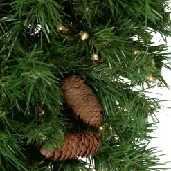 New Pre-Lit Dakota Red Pine Artificial Christmas Teardrop Swag - 30