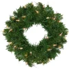 Best Pre-Lit Deluxe Windsor Pine Artificial Christmas Wreath - 12-Inch, Clear Lights Pre Lit
