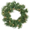 Discount Pre-Lit Deluxe Windsor Pine Artificial Christmas Wreath - 10" - Clear Lights Pre Lit