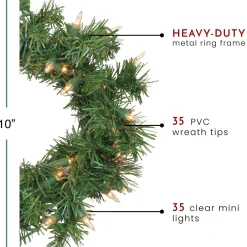 Discount Pre-Lit Deluxe Windsor Pine Artificial Christmas Wreath - 10