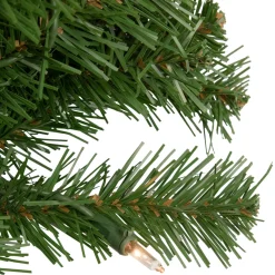 Discount Pre-Lit Dorchester Pine Artificial Christmas Wreath, 24-Inch, Clear Lights Pre Lit