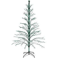 Online Pre-Lit Green Cascade Twig Tree Outdoor Christmas Decoration - 6' - Green Lights Trees