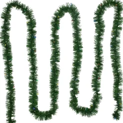 Pre-Lit LED Battery Operated Pine Artificial Christmas Garland - 18' - Multicolor Lights Pre Lit