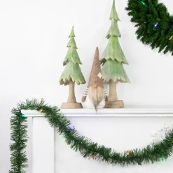 Pre-Lit LED Battery Operated Pine Artificial Christmas Garland - 18' - Multicolor Lights Pre Lit