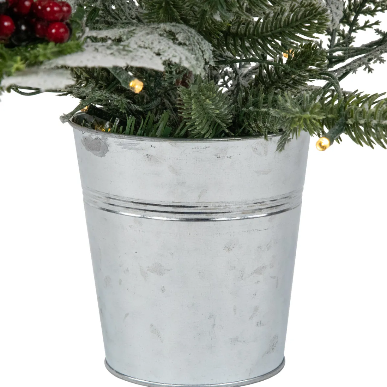 Sale Pre-Lit LED Frosted Mixed Pine with Cardinals Potted Christmas Tree - 2' - Warm White Lights Potted