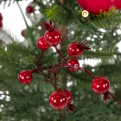Pre-Lit LED Mixed Pine Potted Christmas Tree with Berries and Cardinals - 2' - Warm White Lights Potted
