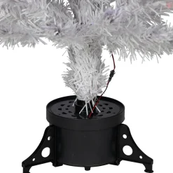 Hot Pre-Lit Medium Iridescent Fiber Optic Artificial Christmas Tree - 4' - White - Blue LED Lights Fiber Optic