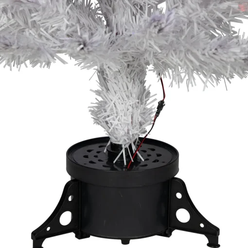 Hot Pre-Lit Medium Iridescent Fiber Optic Artificial Christmas Tree - 4' - White - Blue LED Lights Fiber Optic