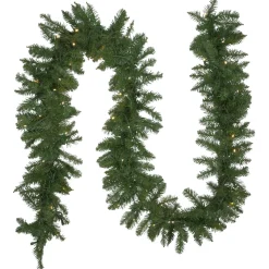 Online Pre-Lit Northern Pine Commercial Christmas Garland - 50' x 10" - Warm White LED Lights Commercial