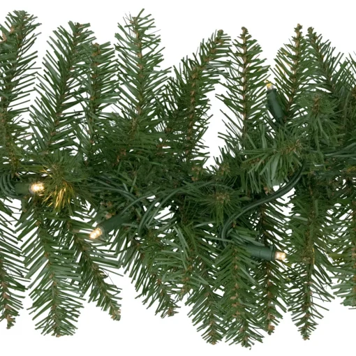 Online Pre-Lit Northern Pine Commercial Christmas Garland - 50' x 10" - Warm White LED Lights Commercial