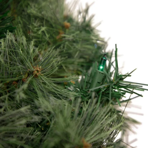 Discount Pre-Lit Oregon Cashmere Pine Artificial Christmas Wreath, 24-Inch, Multi Lights Pre Lit