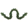 Clearance Pre-Lit Pine Artificial Christmas Garland - 9' x 10" - Clear Always Lit Lights Pre Lit