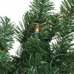 Clearance Pre-Lit Pine Artificial Christmas Garland - 9' x 10" - Clear Always Lit Lights Pre Lit