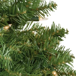 Hot Pre-Lit Rockwood Pine Artificial Christmas Wreath - 24-Inch, Clear Lights Pre Lit