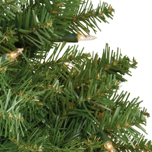 Hot Pre-Lit Rockwood Pine Artificial Christmas Wreath - 24-Inch, Clear Lights Pre Lit