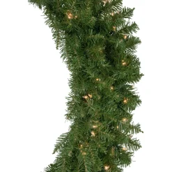 Online Pre-Lit Rockwood Pine Artificial Christmas Wreath, 48-Inch, Clear Lights Pre Lit