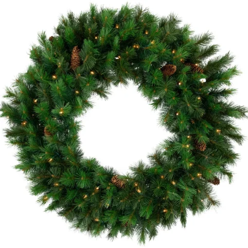 Sale Pre-Lit Royal Oregon Pine Artificial Christmas Wreath - 48" - Clear Lights Pre Lit