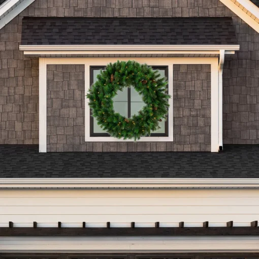 Sale Pre-Lit Royal Oregon Pine Artificial Christmas Wreath - 48" - Clear Lights Pre Lit