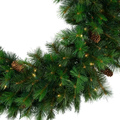 Sale Pre-Lit Royal Oregon Pine Artificial Christmas Wreath - 48" - Clear Lights Pre Lit