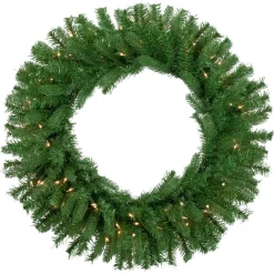 Online Pre-Lit Sierra Noble Fir Artificial Christmas Wreath, 30-Inch, Clear Lights Pre Lit