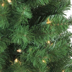 Online Pre-Lit Slim Noble Fir Artificial Christmas Tree - 4' - Clear Lights Pre-Lit