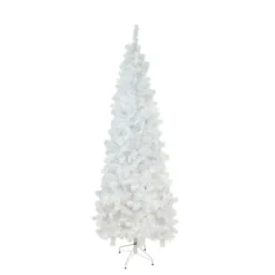 Hot Pre-Lit Slim White Winston Pine Artificial Christmas Tree - 6.5' - Clear Lights Pre-Lit