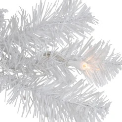 Hot Pre-Lit Snow White Artificial Christmas Wreath - 24