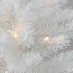 Outlet Pre-Lit Snow White Medium Artificial Christmas Tree -2' - Clear LED Lights Pre-Lit